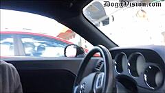 Blonde girlfriend flashes tits outdoors boyfriend catches her recording chubby amateur gets busted in public interracial fun