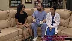 Tickling Latex Nurse Nicole Luva Spreads Hairy Pussy in Hospital