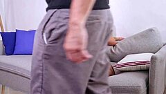 Blonde With Round Ass Chloe Chevalier Gets Fucked In Ripped Pantyhose With Cum On Ass!