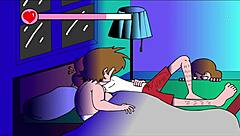 Playful Comedy On The Sofa Scene