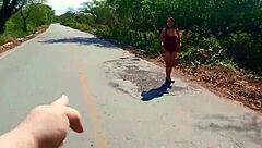 wow flashing natural tits and ass in public streets of cancun mexico as seductive milf exhibits outdoors!
