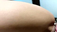 Petite Asian Teen Couple Explores First-Time Porn With Blowjob, Cum Covered Belly, And Naked Moaning In Shaved Intimacy.