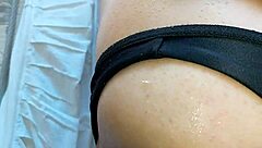 Security guard from the shop dominates and assfucks the naughty black shemale bareback in amateur anal action