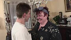 In a wild session, the massive 300kg old granny gets fucked hard until cumshot.