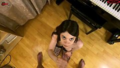 Cute amateur gets facial cumshot on pretty face