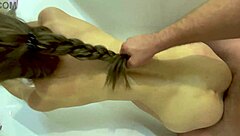 Intense Bathroom Encounter With Long-Haired Milf