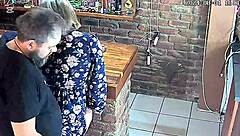 Caught wife cheating with pool guy on hidden cam in homemade voyeur video