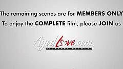 Hey, watch me strip slowly... Lady Sxtasy teases Big Johnny with her mature blonde curves.