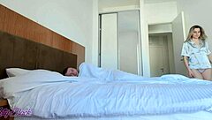 i'm so horny seducing this muscular guy and swallowing all his cum