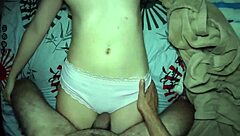 Amateur Couple's Close-Up Creampie Fuck With Panties Aside In Homemade Vagina Sex Video