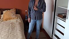 real hidden camera captures beautiful woman getting excited and touching herself in private moment