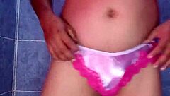 Oh wow, modeling this satin panty feels so sexy and smooth!