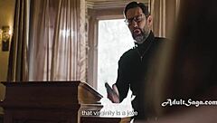 Teaching prayers while ass fucking her tight teen virgin butt in taboo anal instruction full movie with Penelope Kay