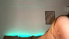 Blonde amateur uses dildo for first time anal fucking and blowjob. She gets facial cumshot and cum on face after masturbation and big black cock deepthroat.