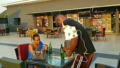 Intense Ebony Sex Goddess Meets Naija Pornstar for Exclusive Bar Fun Maximum Thrills