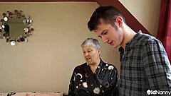 granny savana takes a hard pounding from young stud in intriguing bbw cougar quickie