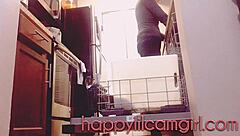 Huge Tall Giantess Ignores You While Cleaning Kitchen In Clothed Domination Webcam Voyeur Recording