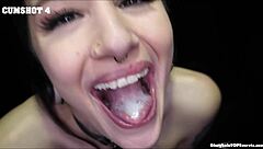 blonde takes monster cock in ass with cumshot gloryhole blowjob