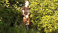 I felt such intense pleasure from risky public masturbation in nature, reaching girls fly orgasm outdoors.