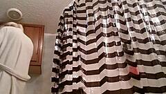 sassy brunette grabs massive dildo for intense solo fucking session. she pounds shaved pussy hard until explosive orgasm hits.