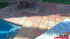 big tits babe shay sights licking thick pickle outdoors