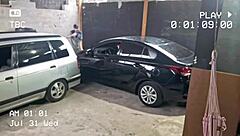 Redhead amateur takes her car to the mechanic for repairs and enjoys the service experience