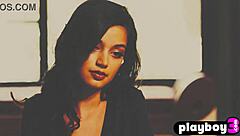 lana rhoades exposing amazing curvy body before eden arya passion posing