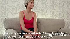 What Happens When Slim And Pretty Audrey White Caresses Her Entire Body In Close Up