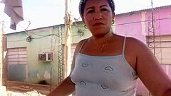 Neighbor can't resist staring at my big ass in short dress