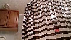 sassy brunette grabs massive dildo for intense solo fucking session. she pounds shaved pussy hard until explosive orgasm hits.