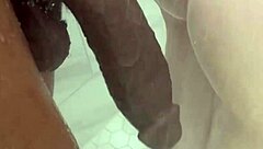 stepdaughter dared by friends to shower with bbc man and this happened. petite teen 18+ gets interracial fucking in wet shower with cumshot.