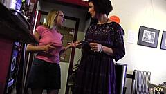 Blonde and brunette lesbian milfs use dildos and fingers to reach orgasm together