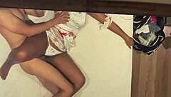 I hook up in motel bedroom with curvy Latina from Tinder for passionate action