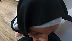 Slutty Nun in Lingerie Deepthroats Cumshot as Nympho Maid Worships Big Ass in Cosplay Compilation