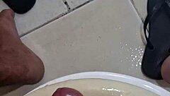 Creampie Solo Masturbation Leaves Bathroom All Sticky