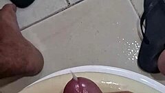 Creampie Solo Masturbation Leaves Bathroom All Sticky