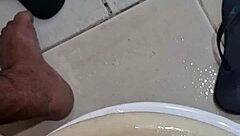 Creampie Solo Masturbation Leaves Bathroom All Sticky