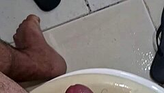 Creampie Solo Masturbation Leaves Bathroom All Sticky