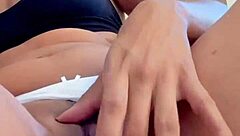 punheta guiada with sexy teen riding and small tits in solo orgasm session