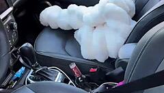 Hot Asian gets stopped by police and fucks without condom in the woods during intense interracial encounter