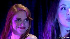 Dominant Lesbians Tie Up And Anal Fuck Bound Waitress With Whipping In Bdsm Domination.