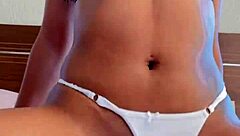 punheta guiada with sexy teen riding and small tits in solo orgasm session