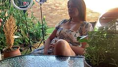 Teasing Mutual Masturbation With Mysterious Brunette Secretary In Outdoor Skirt Fetish