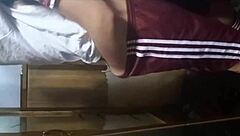 Popular student teen bangs tight pussy in real homemade creampie video with long hair latina girlfriend