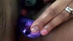 oh yeah, this ebony amateur plays with her pussy solo until orgasm...