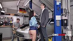 seductive milf shay sights gets freeuse treatment in mechanics garage