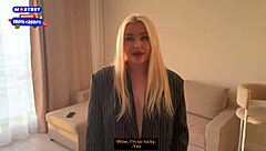 Why does this young busty blonde in leggings take cock in her tight ass?