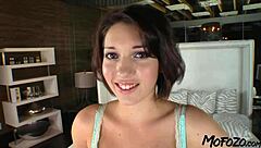 MOFOZO COM - 18 YEAR OLD AMATEUR TAKES A BIG FACIAL AFTER SLOPPY BLOWJOB!