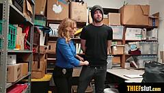 Blonde Milf Security Guard Bangs Thief Roughly