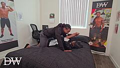 pissy pussy pregnant maid takes big black cock deep in ebony amateur action